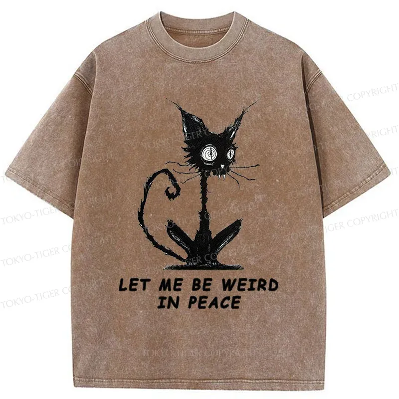 Tokyo-Tiger Cat Gradually Became Strange Washed T-Shirt