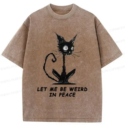 Tokyo-Tiger Cat Gradually Became Strange Washed T-Shirt