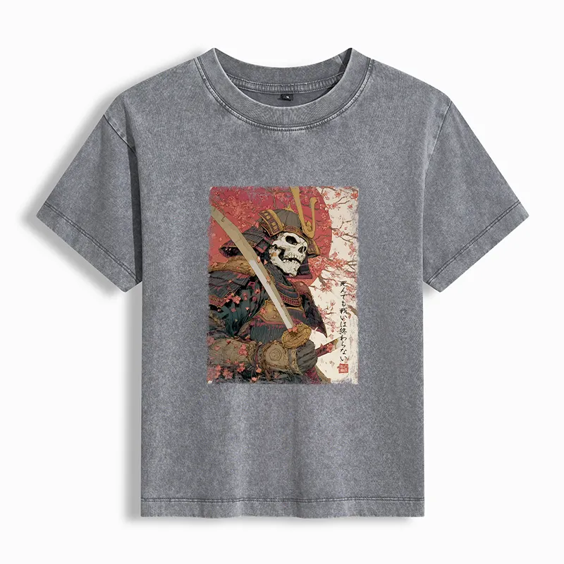 Tokyo-Tiger Samurai Under The Sakura Women's Washed T-Shirt Sale