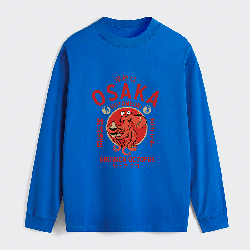 Tokyo-Tiger Drunken Octopus Japan Classic Long Sleeve T-Shirt