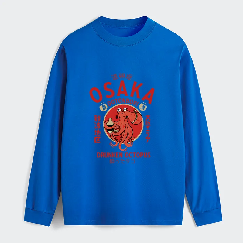 Tokyo-Tiger Drunken Octopus Japan Classic Long Sleeve T-Shirt