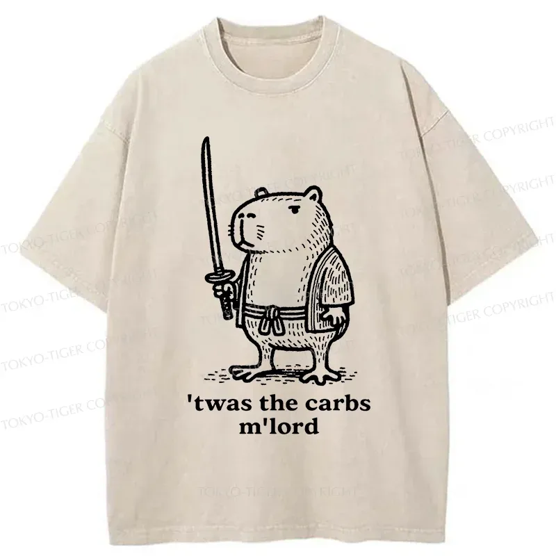 Tokyo-Tiger Obese Capybara Washed T-Shirt