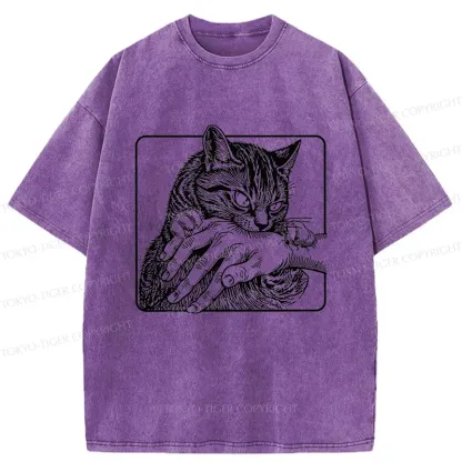 Tokyo-Tiger Vicious Cat Washed T-Shirt