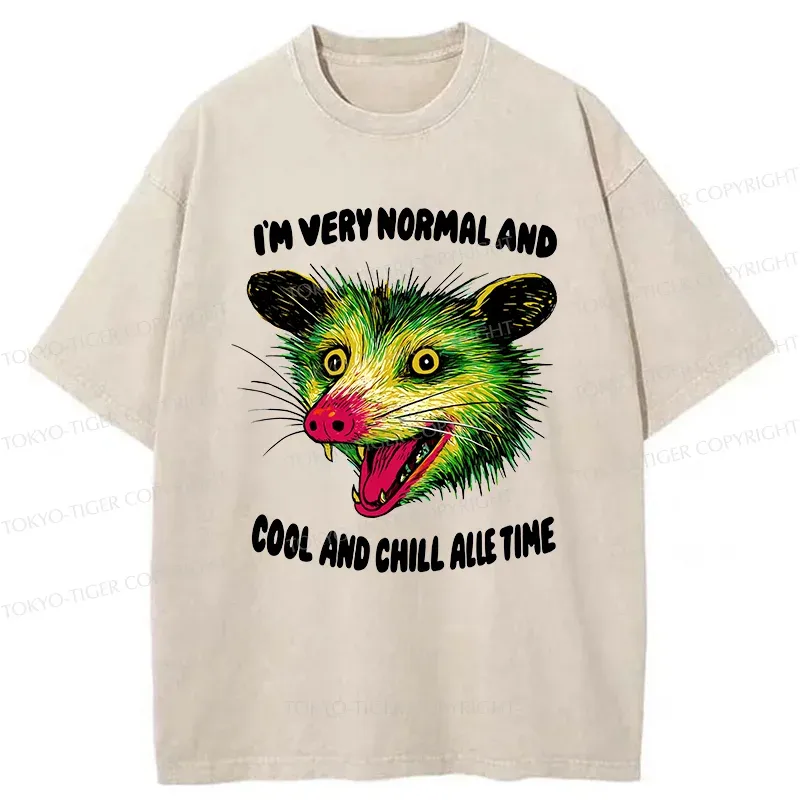 Tokyo-Tiger Psychedelic Possum Washed T-Shirt