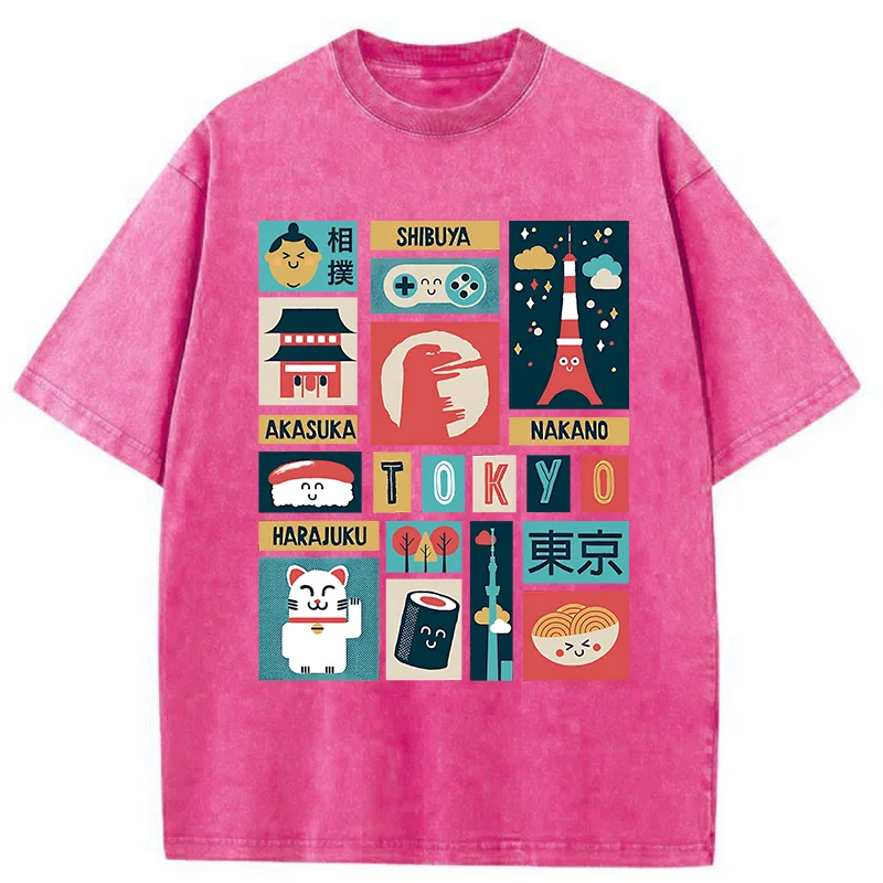 Tokyo-Tiger Tokyo Features Washed T-Shirt