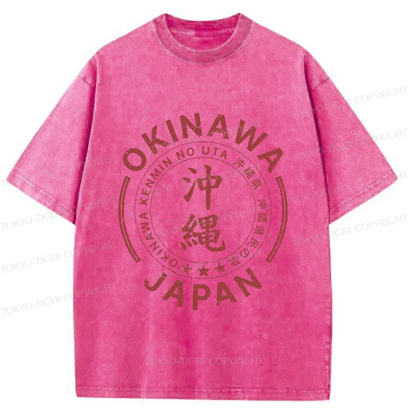 Tokyo-Tiger Retro Japan Okinawa Washed T-Shirt