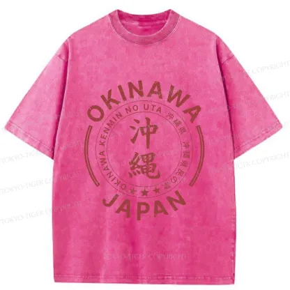 Tokyo-Tiger Retro Japan Okinawa Washed T-Shirt