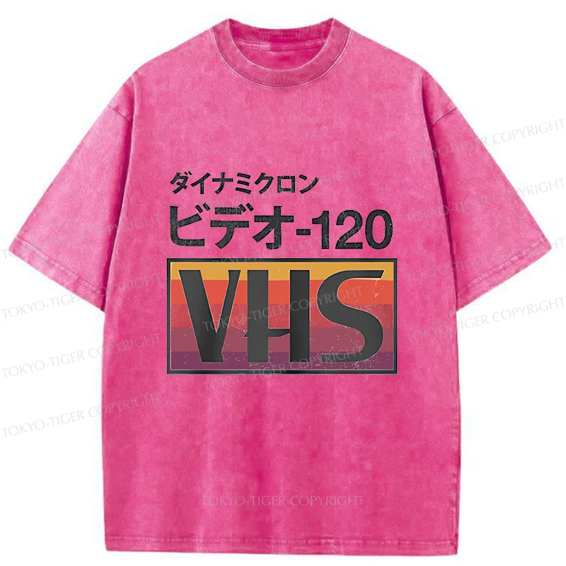 Tokyo-Tiger Retro Japanese VHS Washed T-Shirt