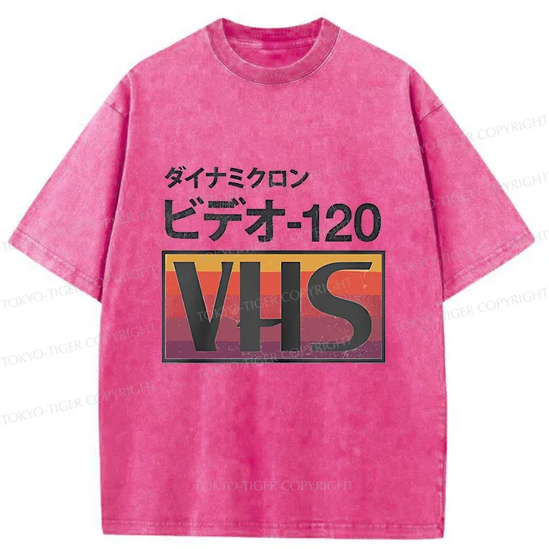Tokyo-Tiger Retro Japanese VHS Washed T-Shirt