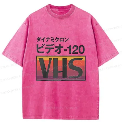 Tokyo-Tiger Retro Japanese VHS Washed T-Shirt