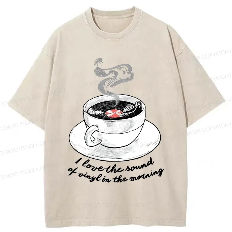 Tokyo-Tiger Coffee Records Washed T-Shirt