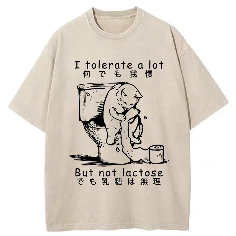 Tokyo-Tiger I Am Lactose Intolerant Washed T-Shirt