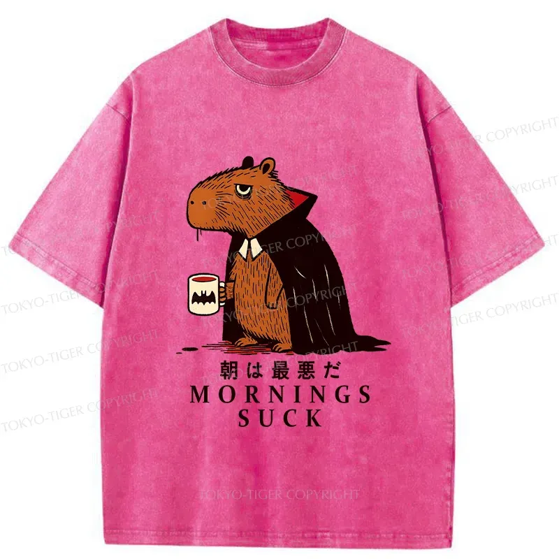 Tokyo-Tiger Vampire Capybara Washed T-Shirt