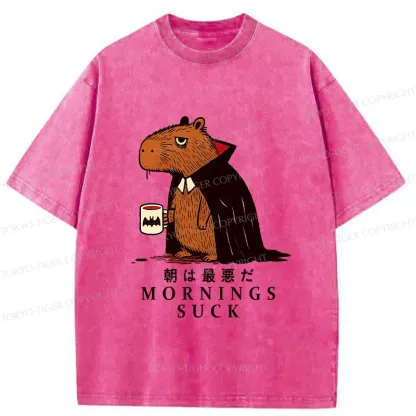 Tokyo-Tiger Vampire Capybara Washed T-Shirt
