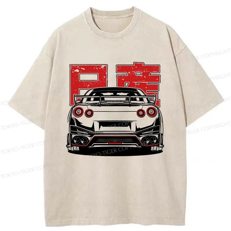 Tokyo-Tiger Japanese Classic Racing Washed T-Shirt