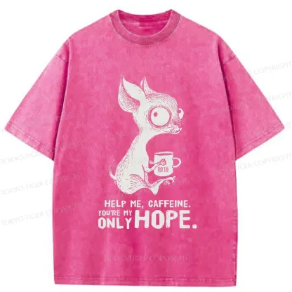 Tokyo-Tiger Caffeine In Need Washed T-Shirt