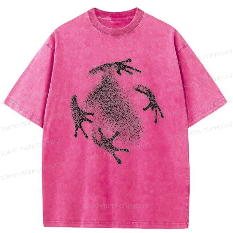 Tokyo-Tiger Ink Painting Of Frog Washed T-Shirt Sale