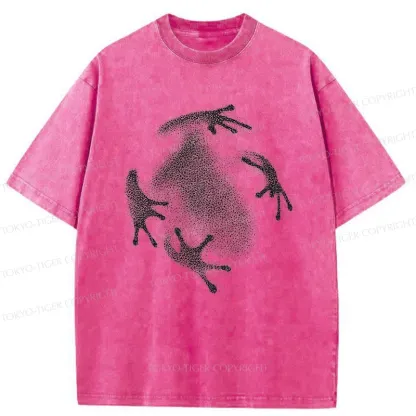 Tokyo-Tiger Ink Painting Of Frog Washed T-Shirt