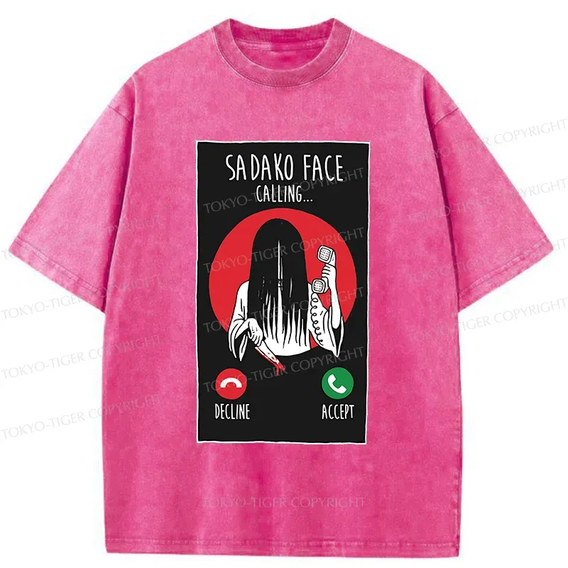 Tokyo-Tiger Sadako Is Calling You Washed T-Shirt