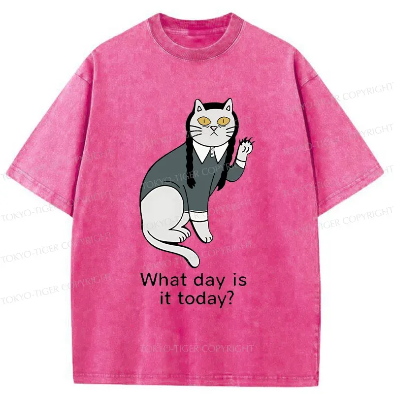 Tokyo-Tiger Cat Girl Funny Washed T-Shirt Sale