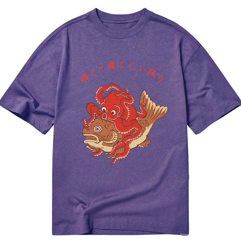 Tokyo-Tiger Octopus And Koi Dance Together Classic T-Shirt