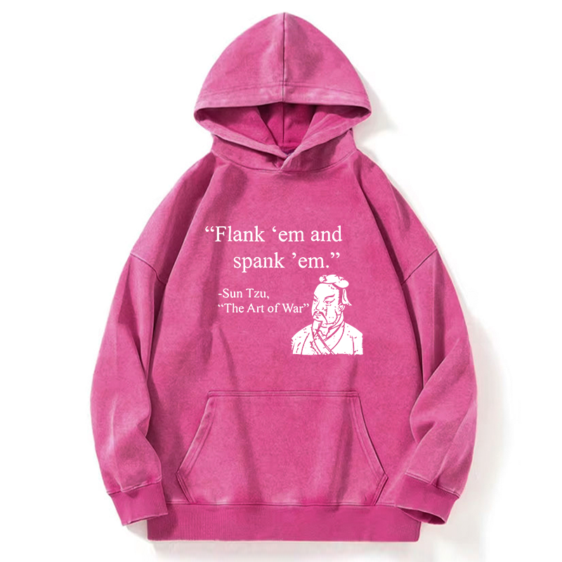 Tokyo-Tiger The Art Of War Funny Washed Hoodie