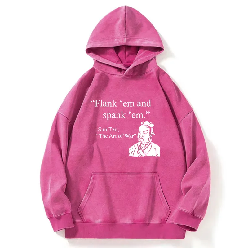 Tokyo-Tiger The Art Of War Funny Washed Hoodie