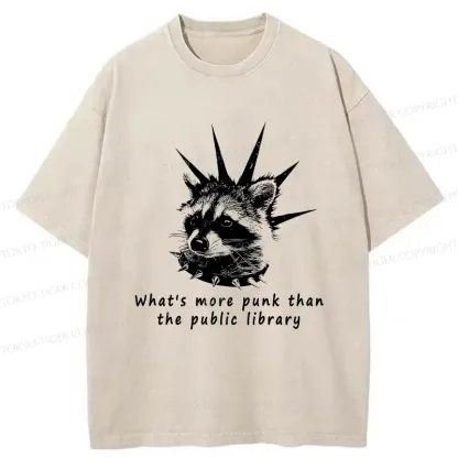 Tokyo-Tiger Punk Raccoon Washed T-Shirt