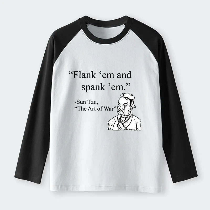 Tokyo-Tiger The Art Of War Funny Raglan Long Sleeve T-shirt