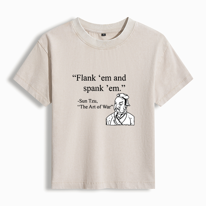 Tokyo-Tiger The Art Of War Funny Women's Washed T-shirt