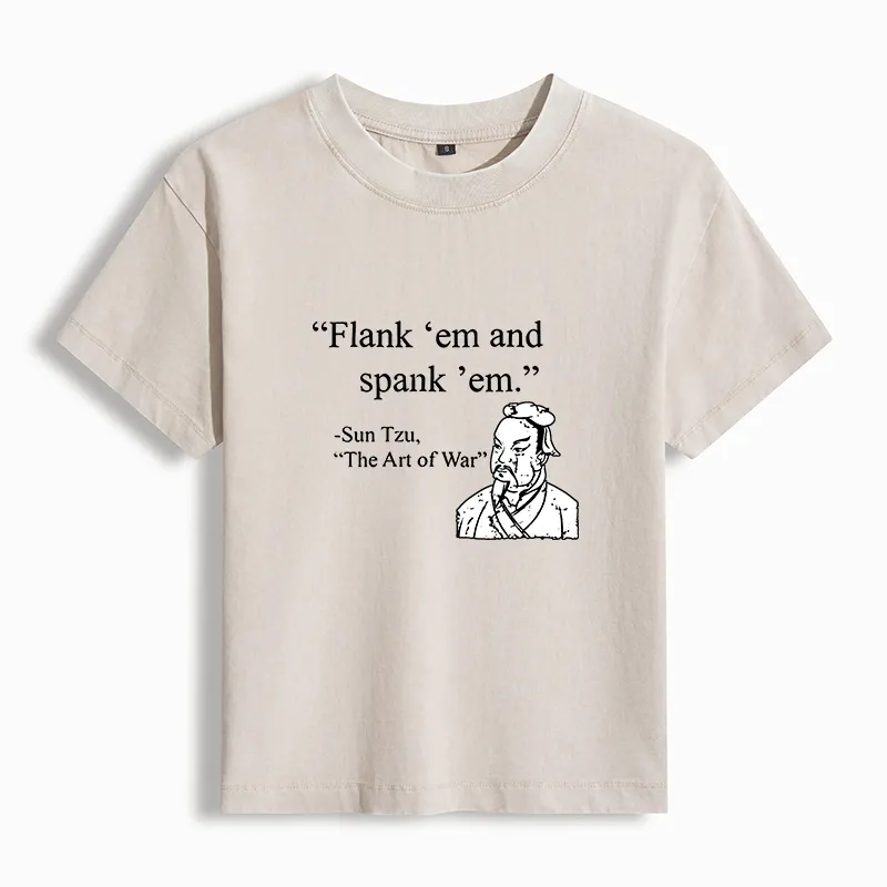 Tokyo-Tiger The Art Of War Funny Women's Washed T-shirt