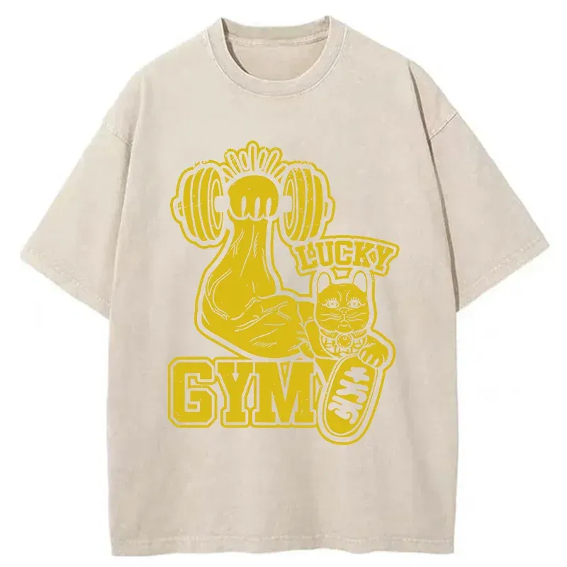 Tokyo-Tiger Strong Lucky Cat Washed T-Shirt