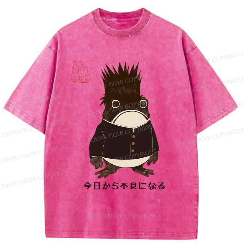 Tokyo-Tiger Going To Get Bad From Today Washed T-Shirt