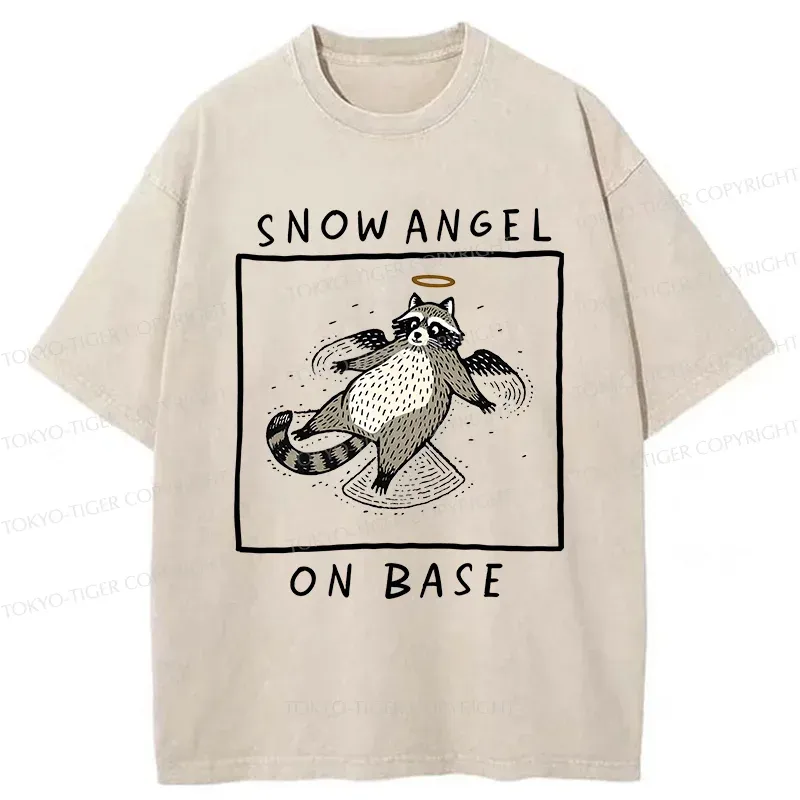Tokyo-Tiger Raccoon Angel Washed T-Shirt