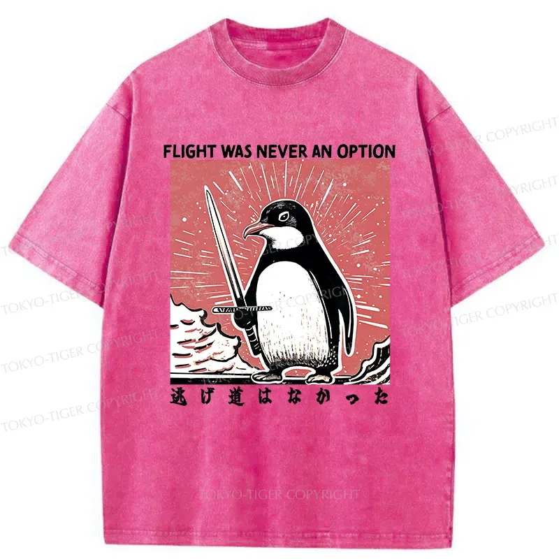 Tokyo-Tiger Fighting Penguin Washed T-Shirt Sale
