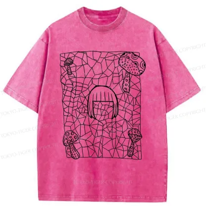 Tokyo-Tiger Mushrooms And Artist Washed T-Shirt