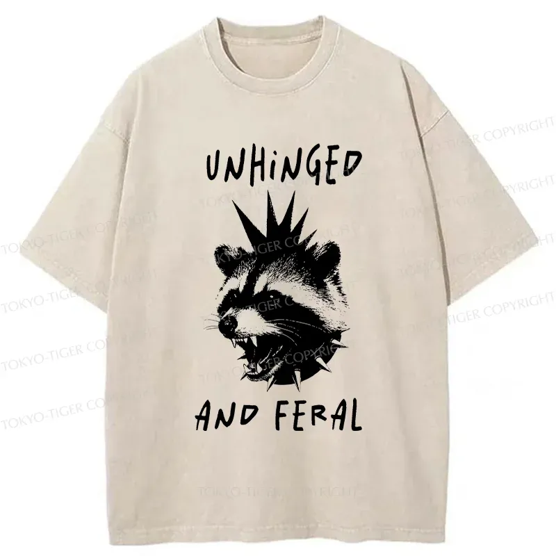 Tokyo-Tiger Wild Rock Raccoon Washed T-Shirt Sale