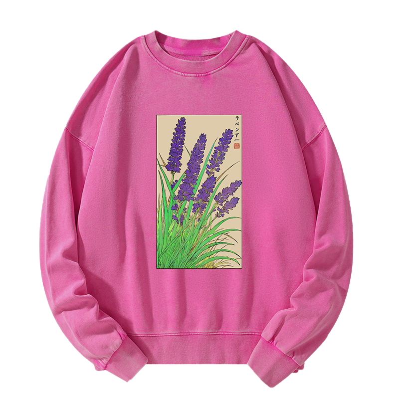 Tokyo-Tiger Japanese Lavender Washed Sweatshirt