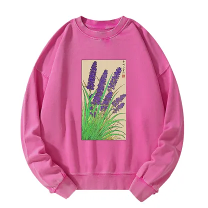 Tokyo-Tiger Japanese Lavender Washed Sweatshirt