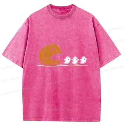 Tokyo-Tiger Halloween Game Washed T-Shirt