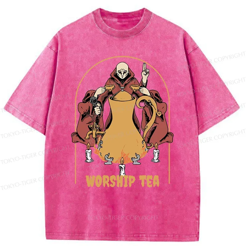 Tokyo-Tiger Tea Ceremony Washed T-Shirt