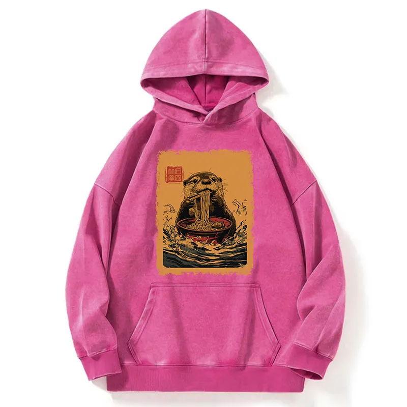 Tokyo-Tiger Ramen Lover Otter Washed Hoodie