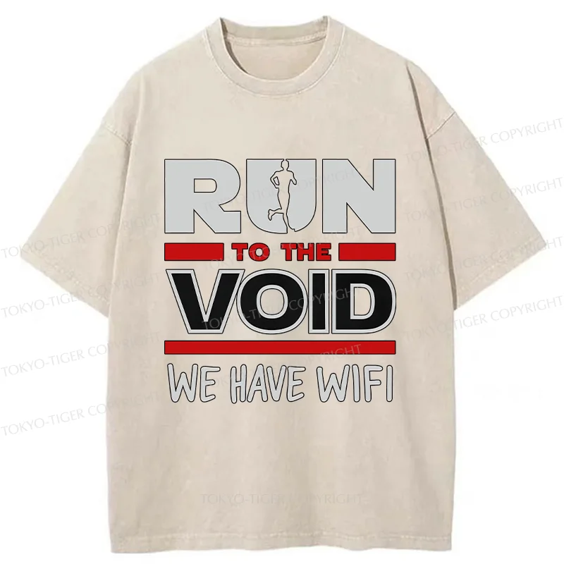 Tokyo-Tiger Funny Run Washed T-Shirt