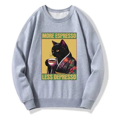 Tokyo-Tiger Up Caffeine Down Depression Classic Sweatshirt