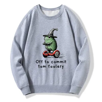 Tokyo-Tiger Frog Riding A Balance Scooter Classic Sweatshirt