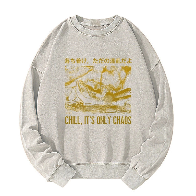 Tokyo-Tiger Cool Frog Japanese Washed Sweatshirt