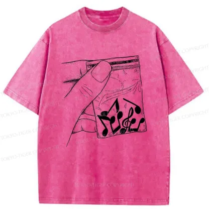 Tokyo-Tiger Music Addiction Washed T-Shirt