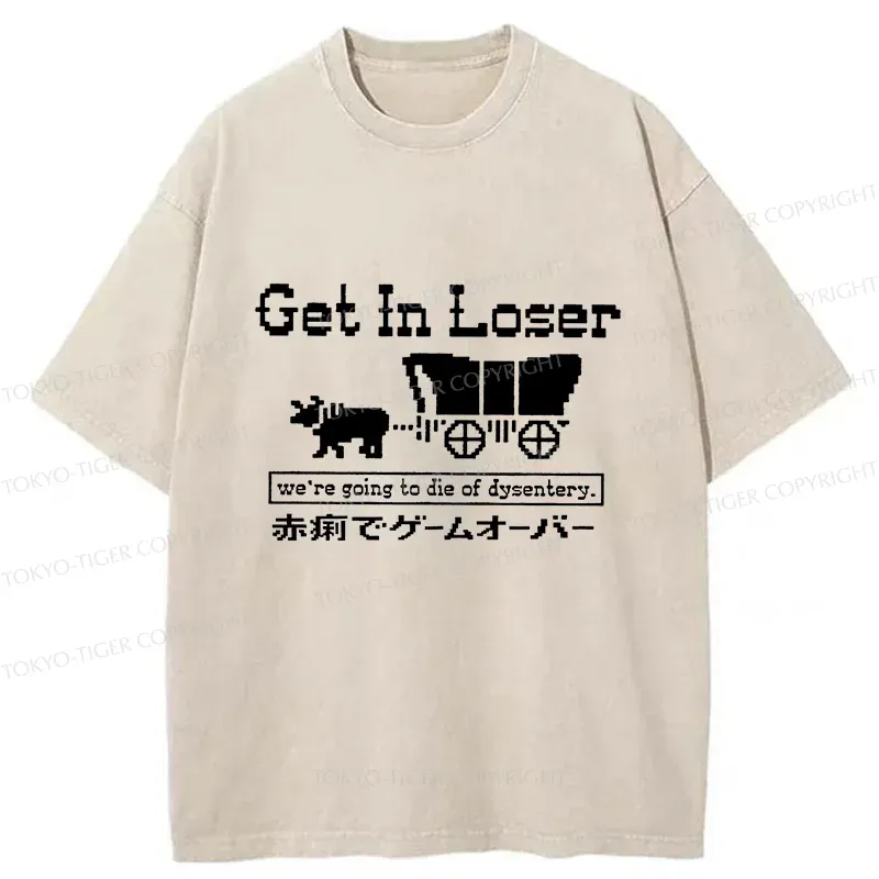 Tokyo-Tiger Died Of Dysentery Washed T-Shirt
