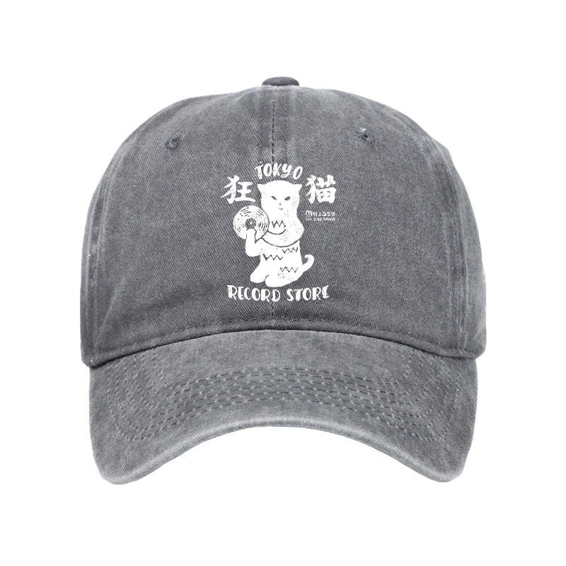 Tokyo-Tiger Tokyo Record Store Cat CD Washed Cap
