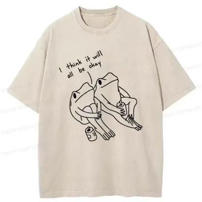 Tokyo-Tiger Frogs Talk About The Future Washed T-Shirt